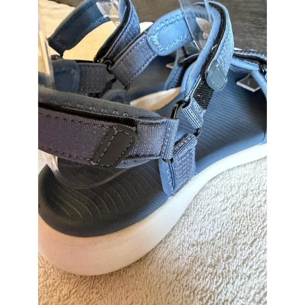 DREAM PAIRS Womrns Sport Sandals Blue Velkro Strap Cushioned Size 7.5